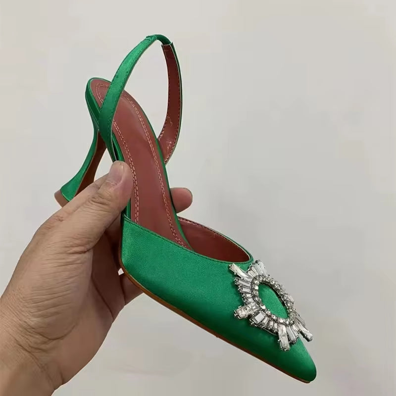 Luxury Crystal Slingback High Heels