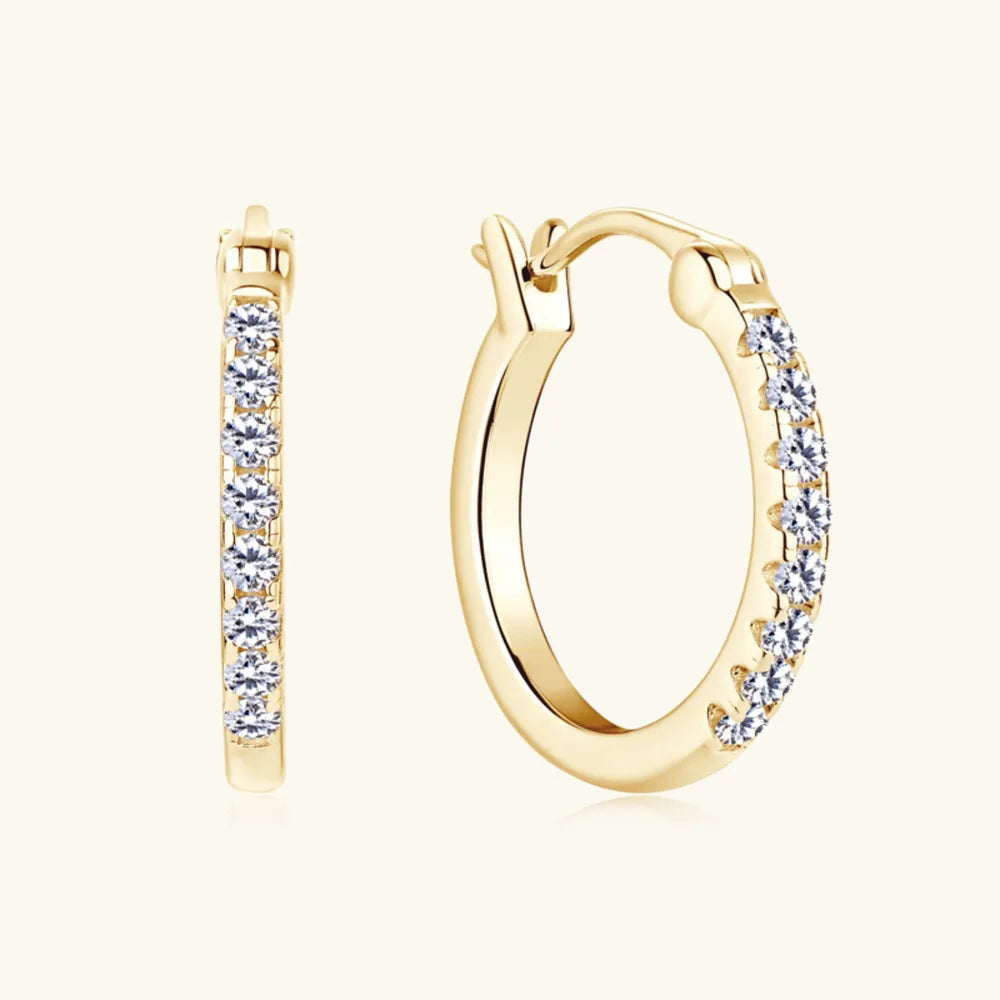 Moissanite Huggie Earrings eprolo