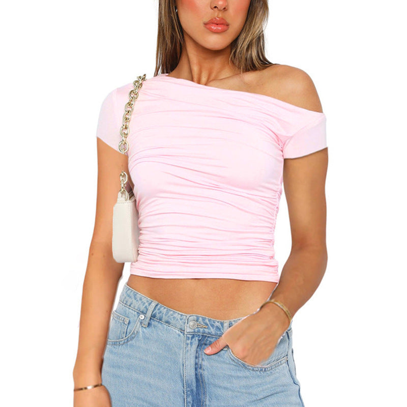 Off-the-Shoulder Shirred Top eprolo