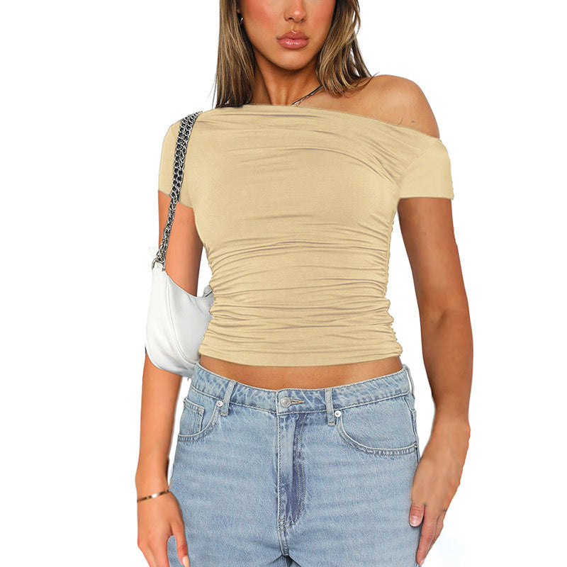 Off-the-Shoulder Shirred Top eprolo