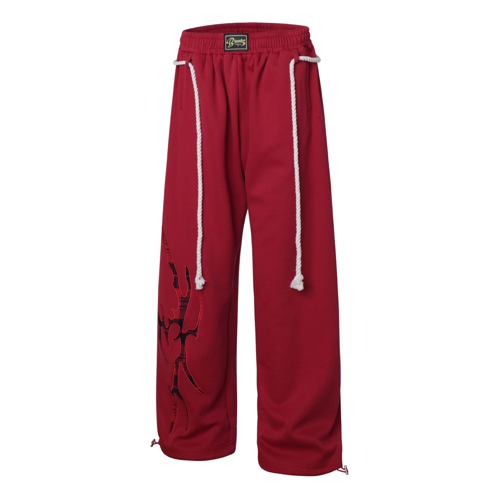 Unisex Retro Patch Flame Pants eprolo