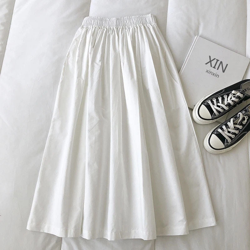 A-Line Pleated Midi Skirt eprolo