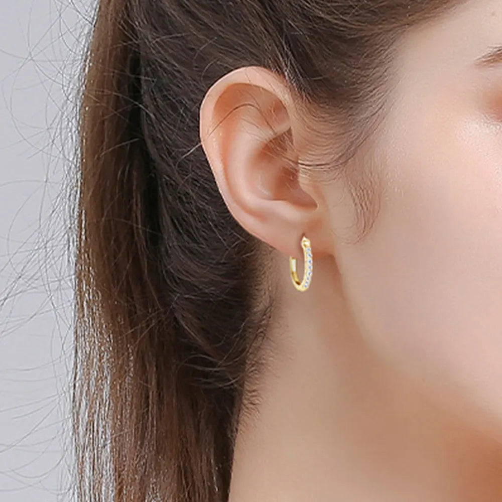 Moissanite Huggie Earrings eprolo
