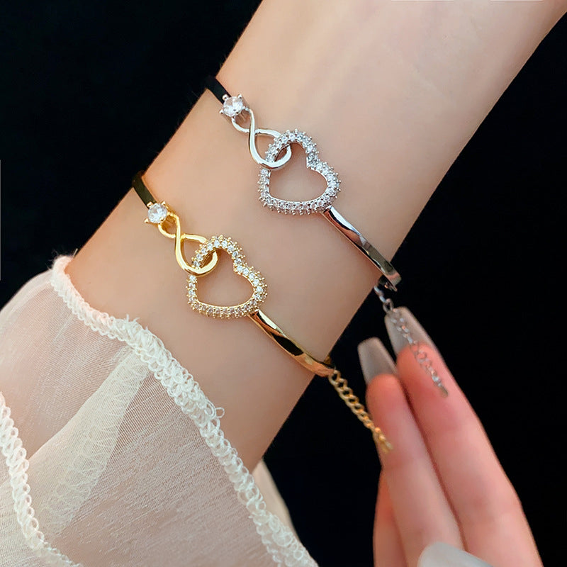 Infinite Symbol Hollow, Heart Bracelet eprolo