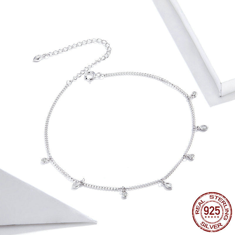 Tassel Silver Anklet