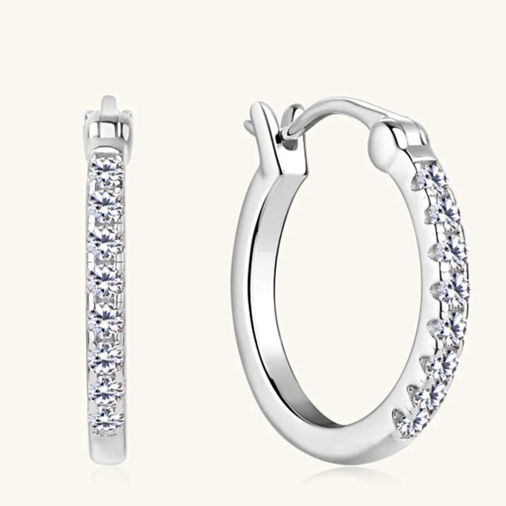Moissanite Huggie Earrings eprolo