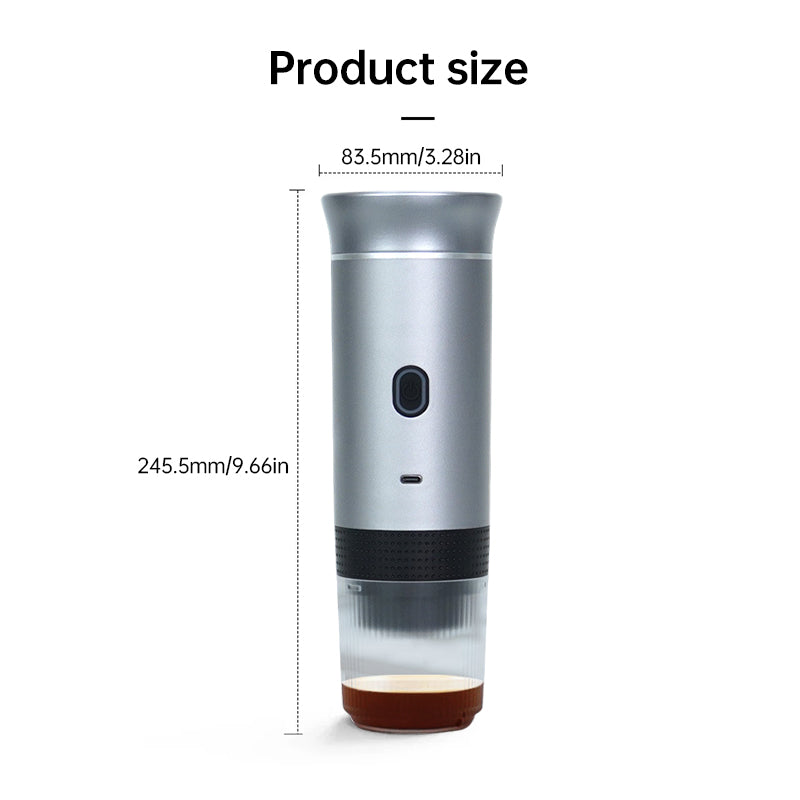 2025 Upgraded 3-in-1 Cordless Coffee Maker - 20Bar Portable for Car/Camping/Home, Capsule/Powder, USB Fast Heat eprolo