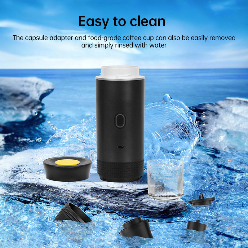 2025 Upgraded 3-in-1 Cordless Coffee Maker - 20Bar Portable for Car/Camping/Home, Capsule/Powder, USB Fast Heat eprolo