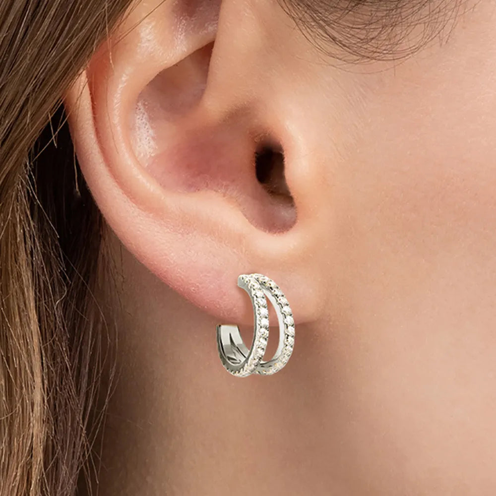 Moissanite C-Hoop Earrings eprolo