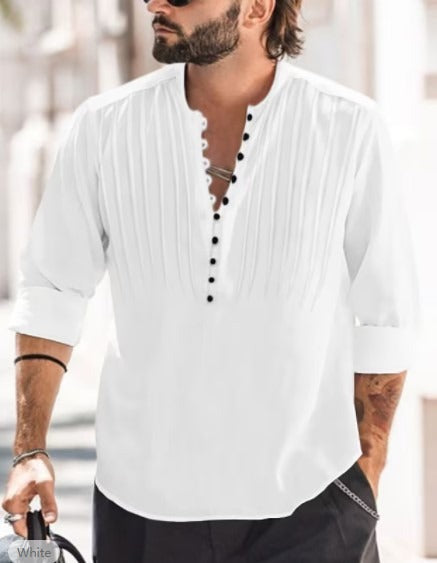 Button Round Neck Shirt eprolo