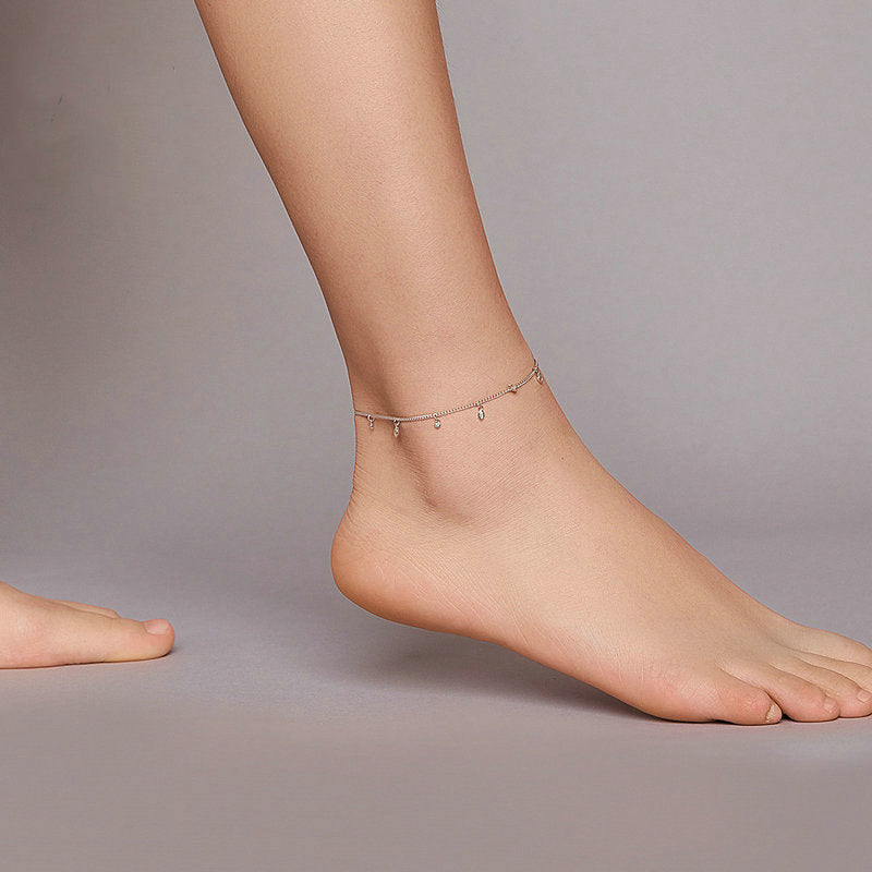 Tassel Silver Anklet