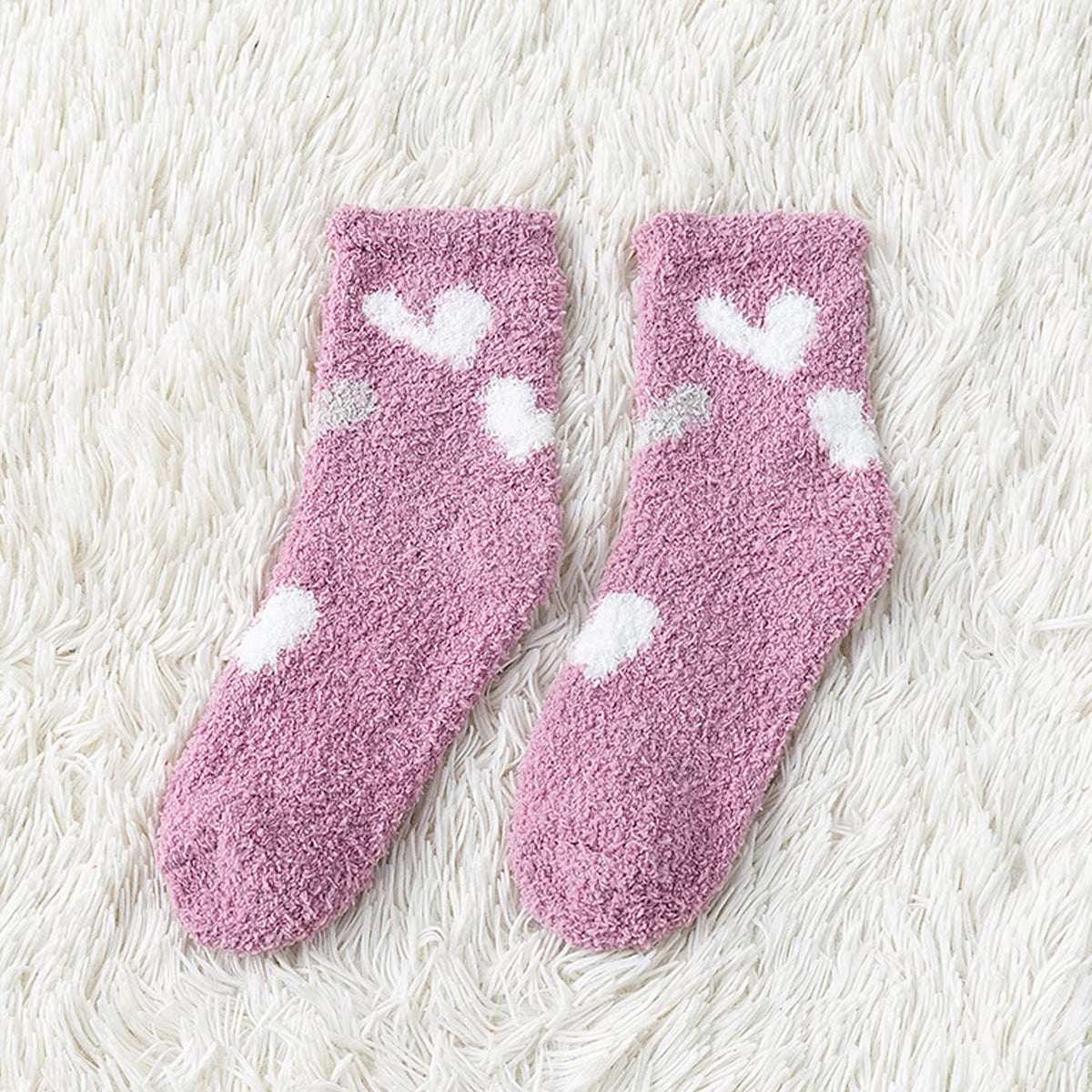 2 Pairs Cute Cow Spots Print Socks
