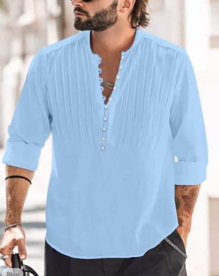 Button Round Neck Shirt eprolo