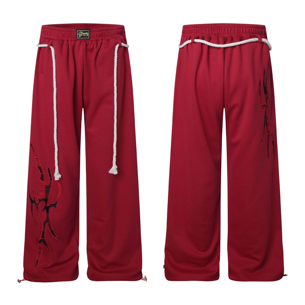 Unisex Retro Patch Flame Pants eprolo