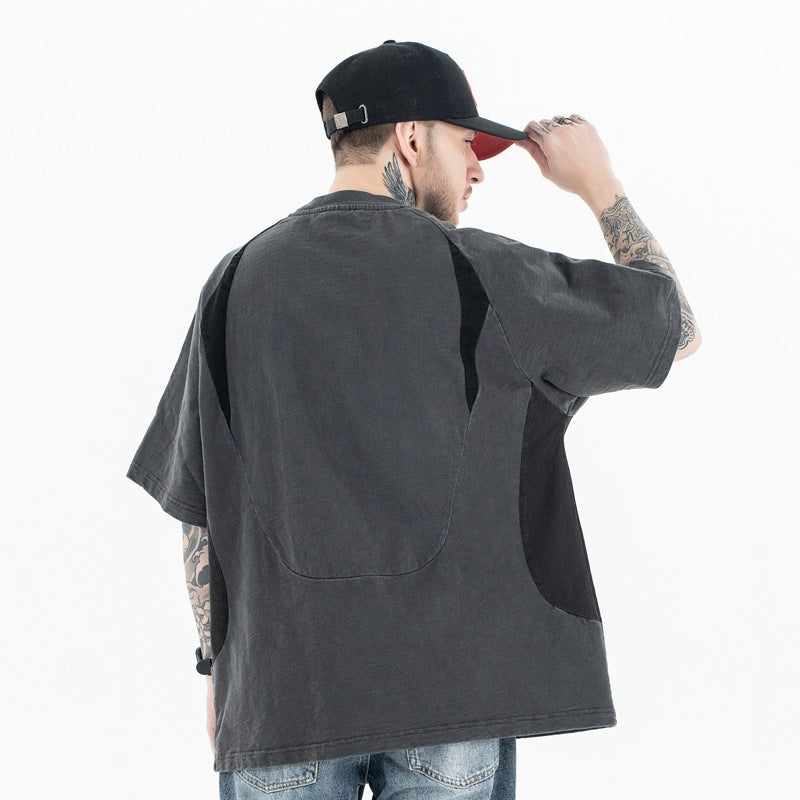 Retro Colorblock Short Sleeve Tee eprolo