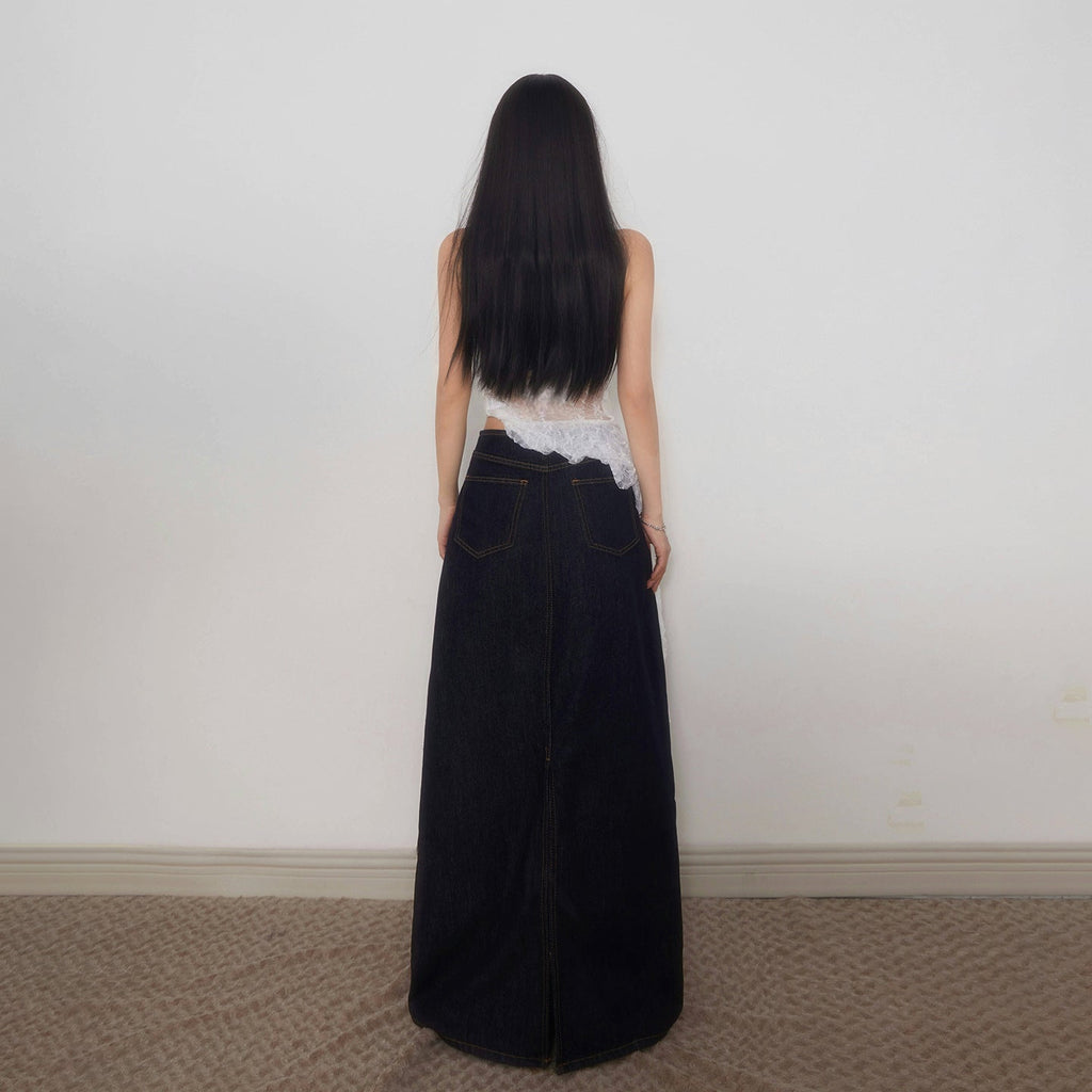 High-Waisted Slit Denim eprolo