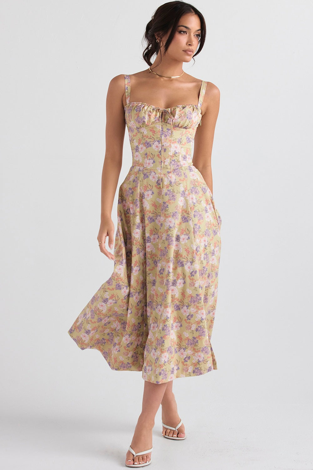 Maxi floral slip backless Dress eprolo