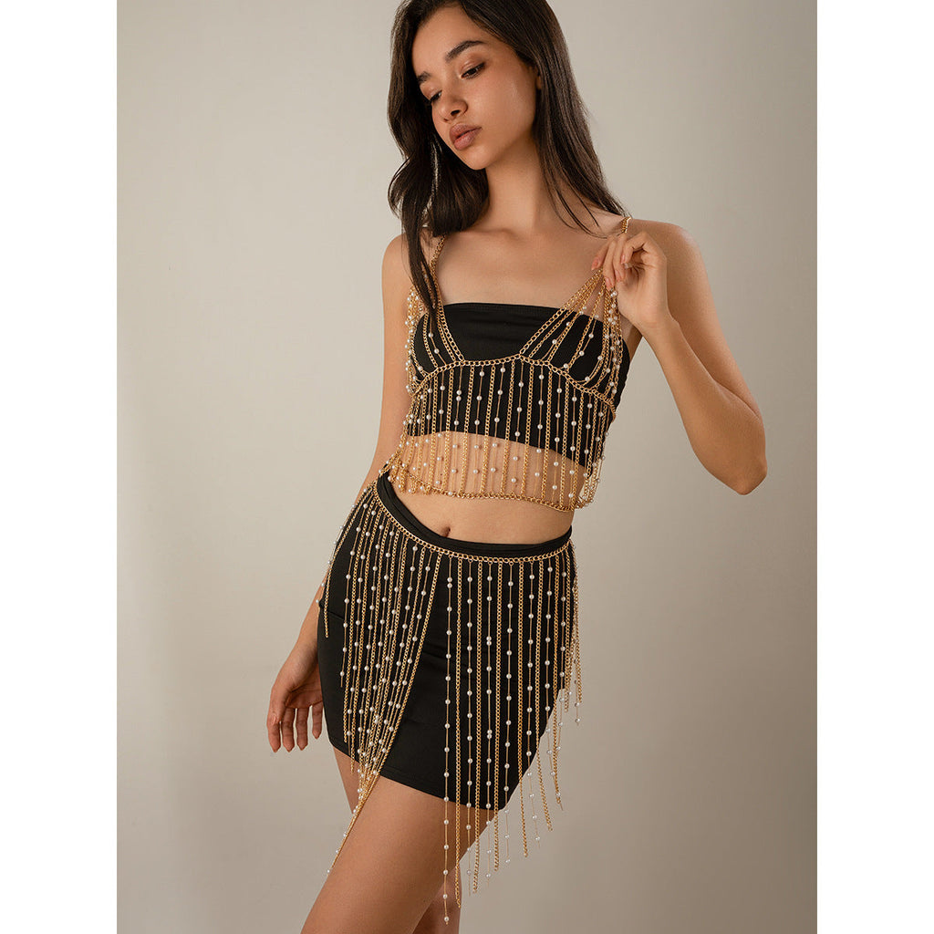 Fashionable tassel pearl chain eprolo