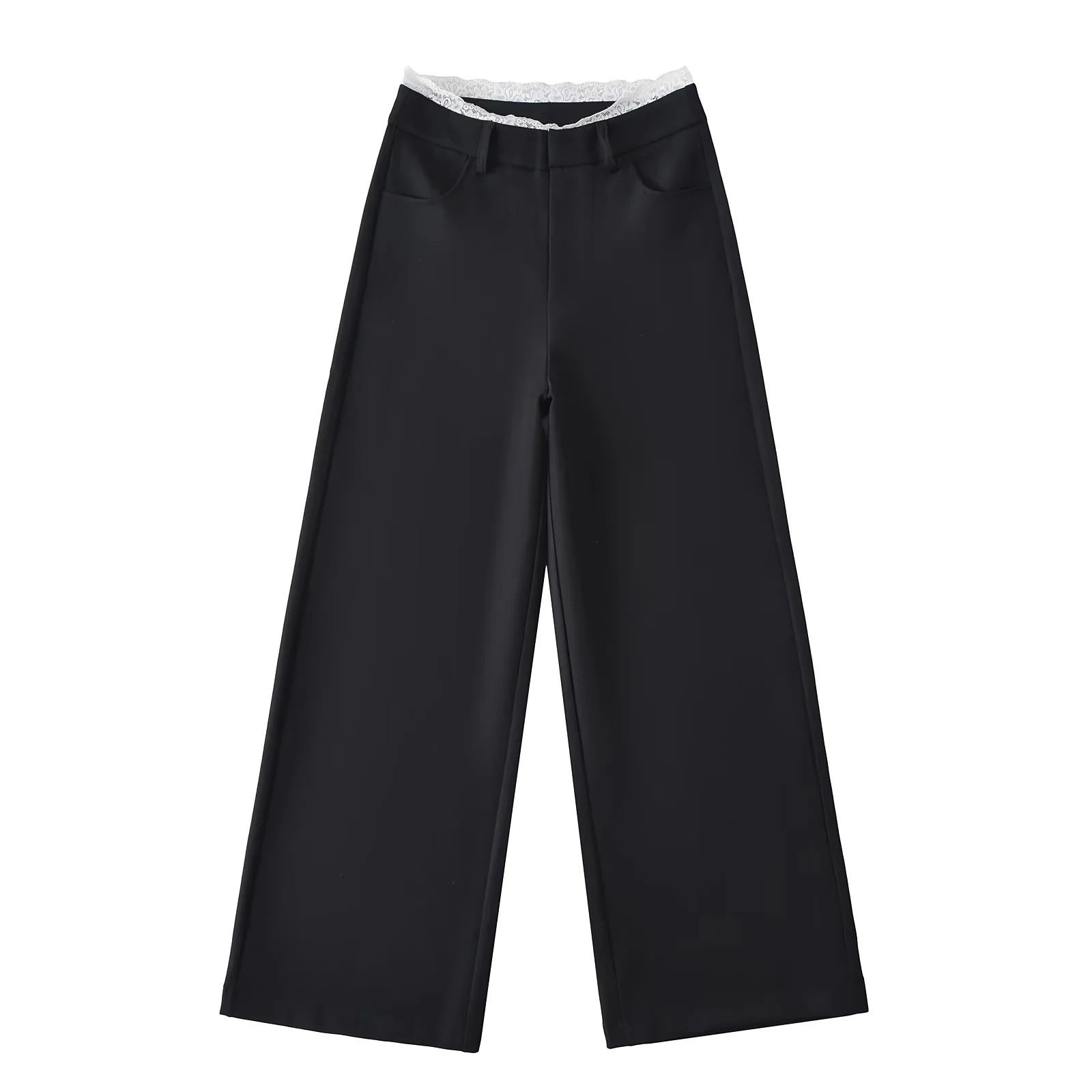 Scarf ribbon lace strapless strap+wide leg suit pants eprolo