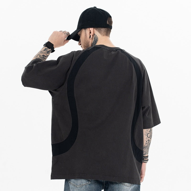 Splicing Faded T-Shirt eprolo