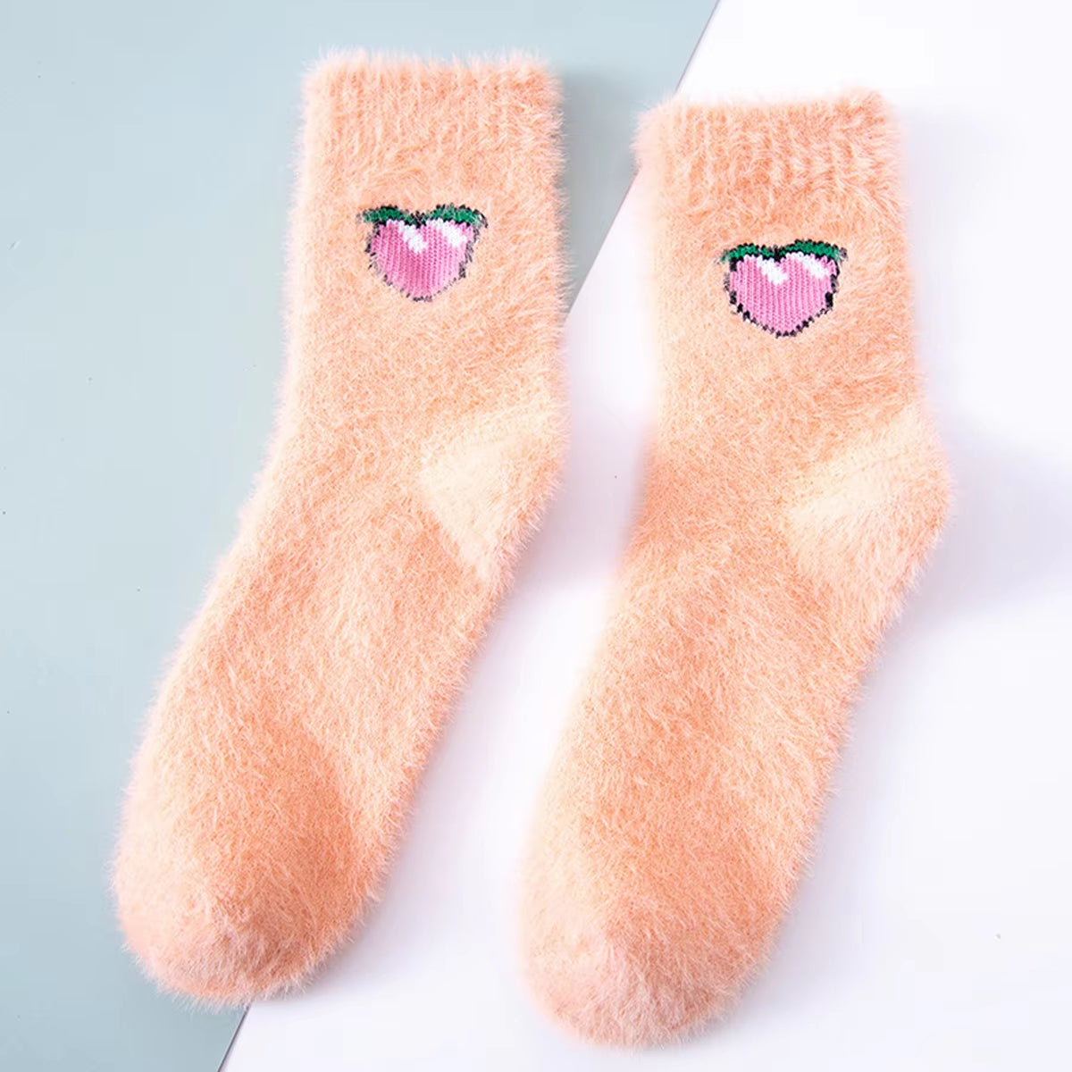 2 Pairs Cute Cow Spots Print Socks