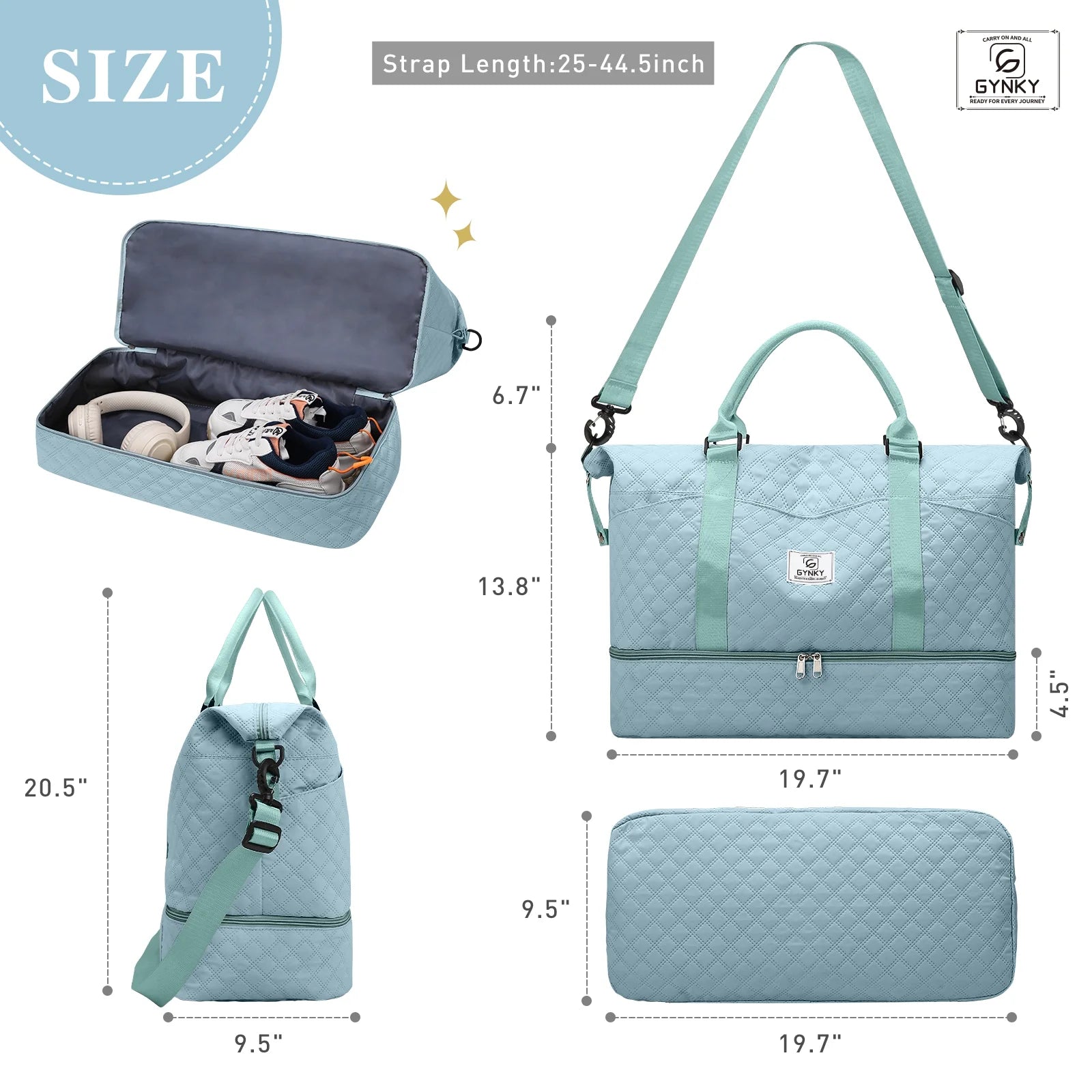 Travel Duffle Bag Weekender Bags for Women with Shoe Compartment Carry on Overnight Bag Gym Duffel Bag with Wet Pocket Hospital Bags for Labor and Delivery