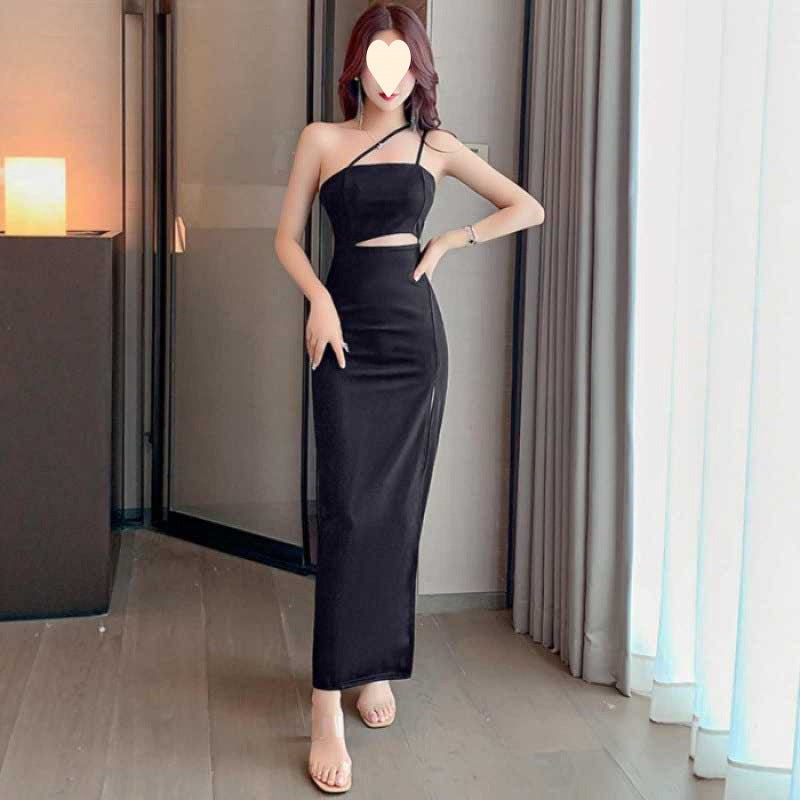 Off-the-Shoulder Strap Gown