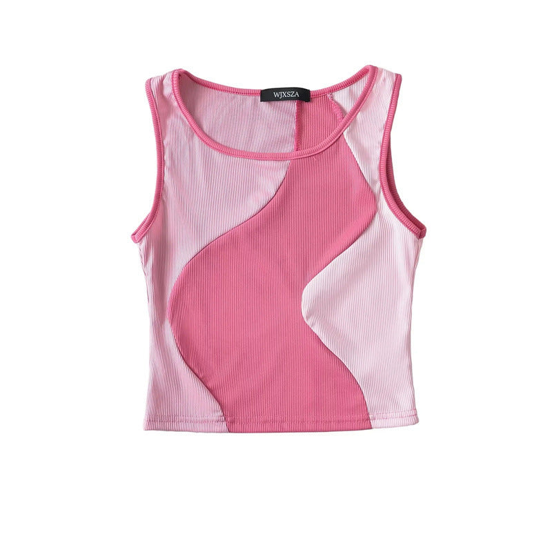 Wave block sleeveless Tank Top eprolo