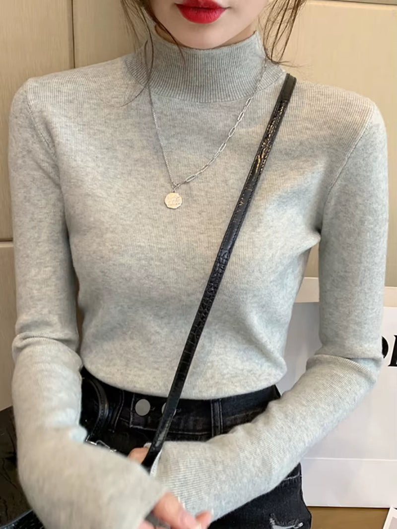 Turtleneck Knitted Sweater top