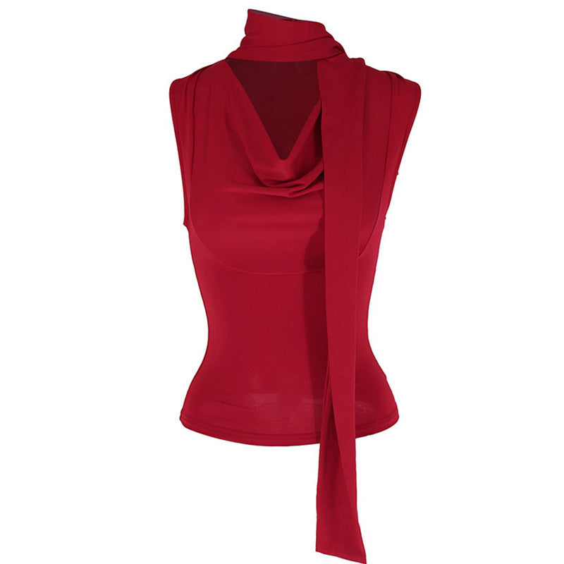 Sleeveless V-Neck' Top