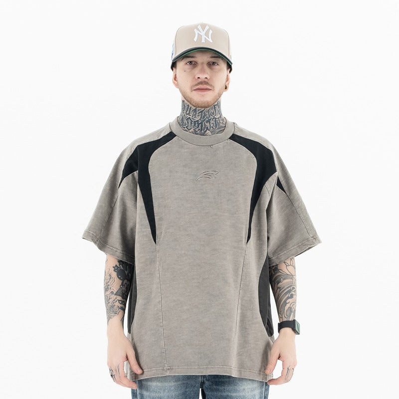 Retro Colorblock Short Sleeve Tee eprolo