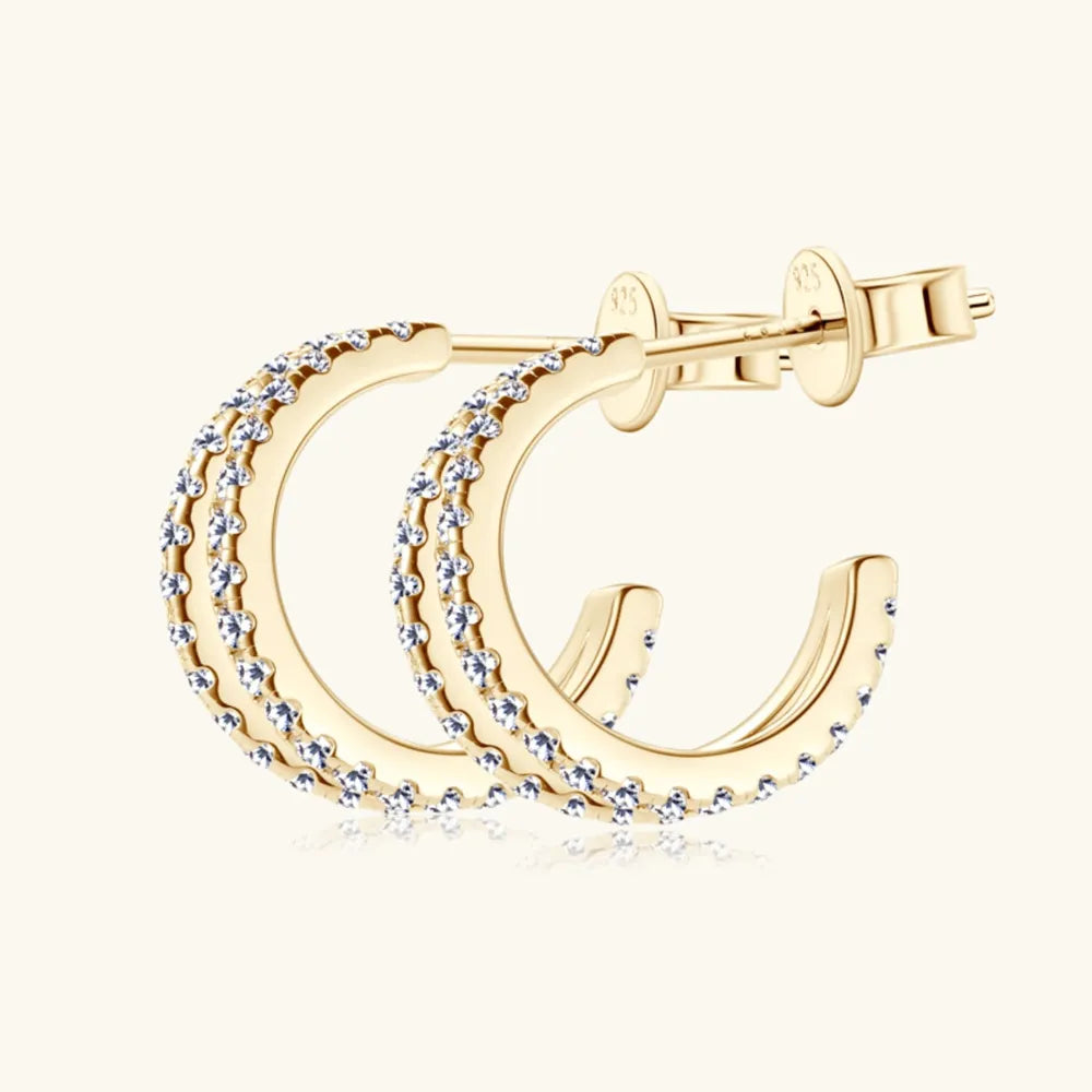 Moissanite C-Hoop Earrings eprolo