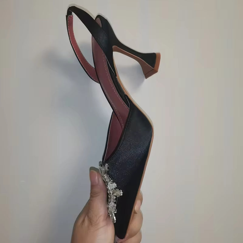 Luxury Crystal Slingback High Heels