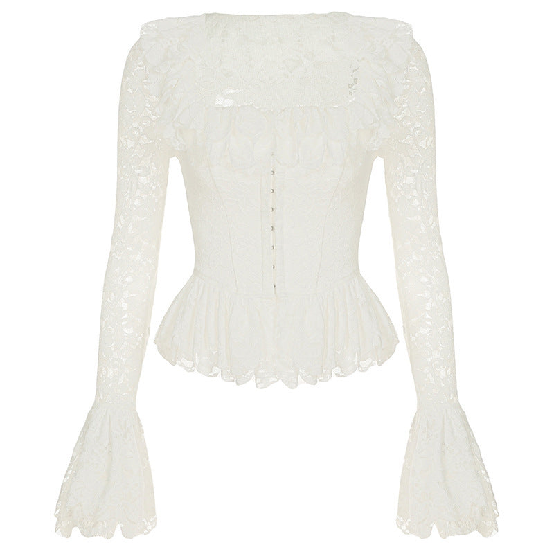 Lace Square Collar Top eprolo