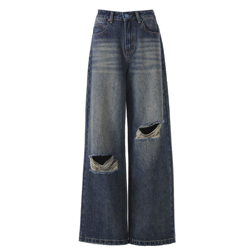 Pocket Print High Waist Denim Jeans eprolo