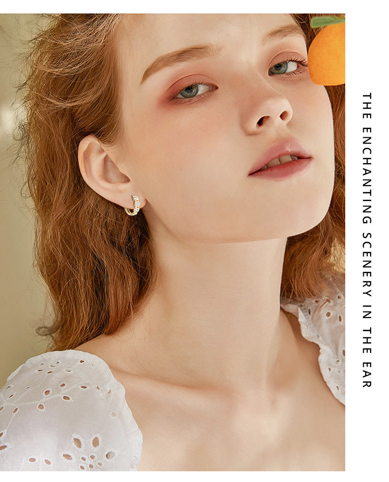 Daisy moissanite earring eprolo