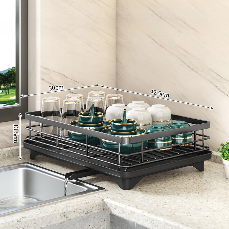 Dish Drying Rack with Adjustable Stainless Steel Organizer eprolo