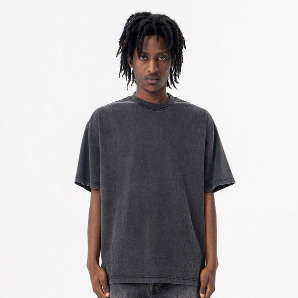 Black Vintage Crew Neck T-Shirt eprolo