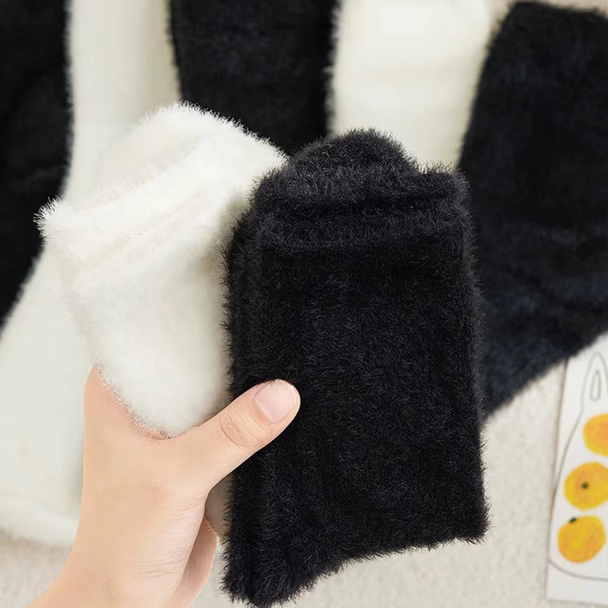 2 Pairs Cute Cow Spots Print Socks