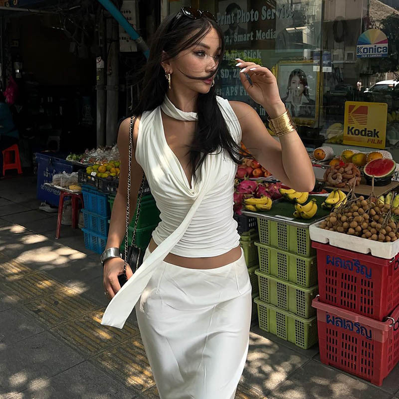 Sleeveless V-Neck' Top eprolo