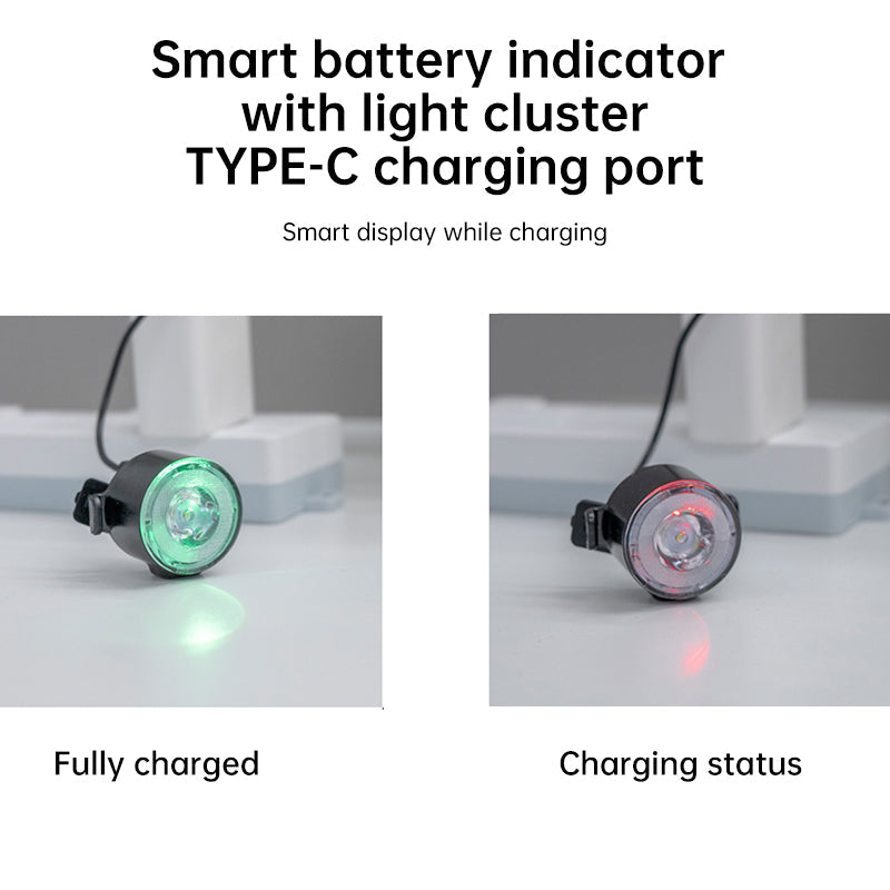 Red & White LED Bike Rechargeable Flashlight eprolo