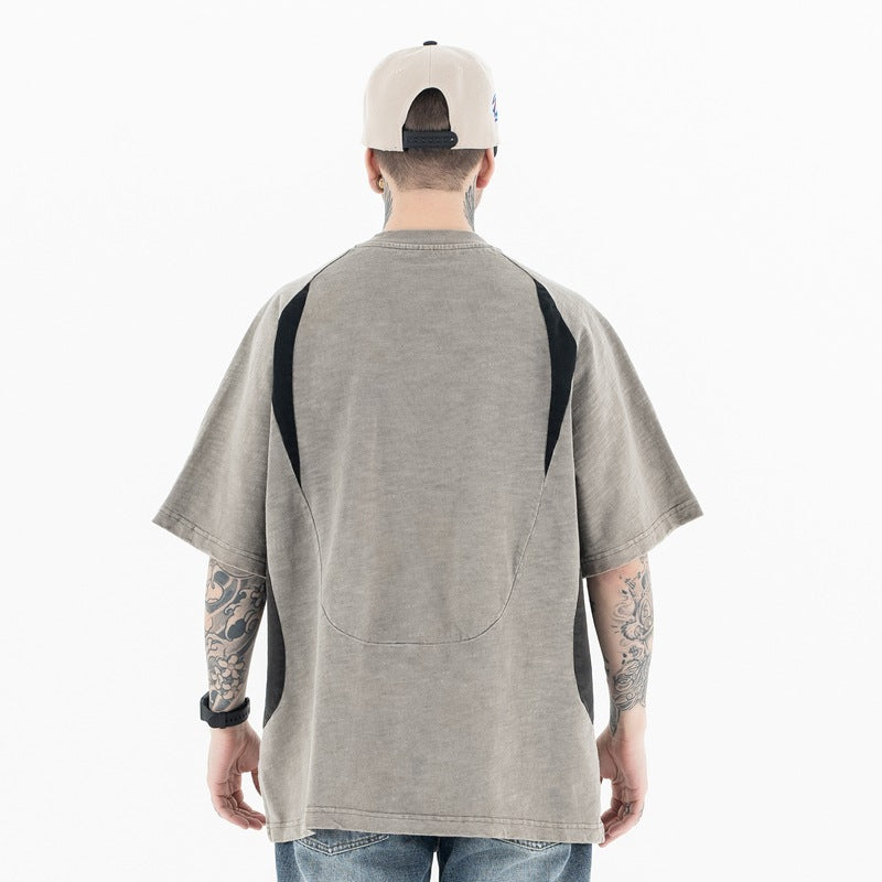Retro Colorblock Short Sleeve Tee eprolo