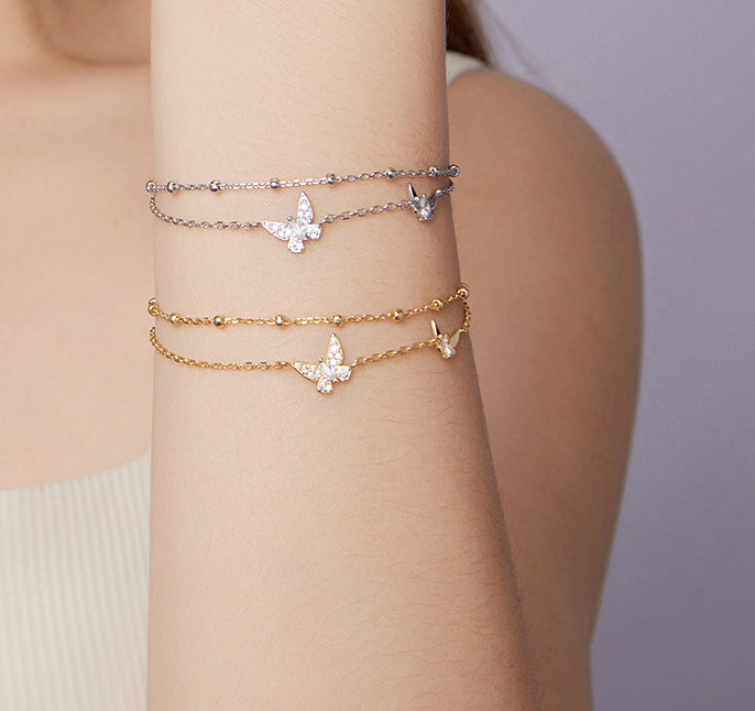 Double layer butterfly bracelet eprolo