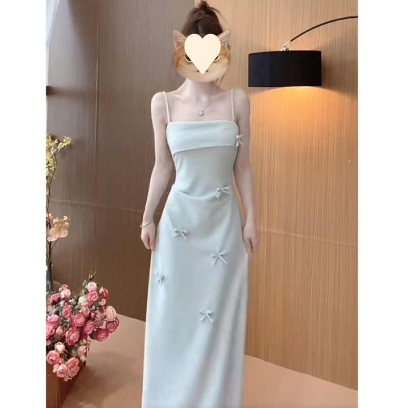 Strapless Bow Tube Top Dress