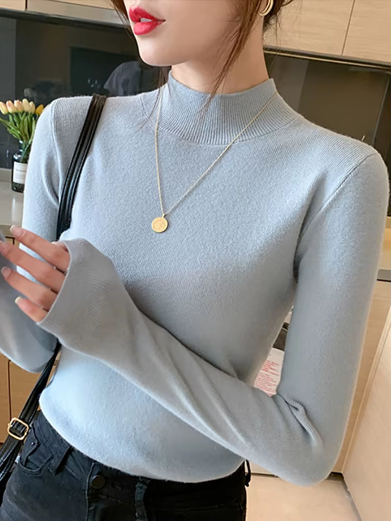 Turtleneck Knitted Sweater top