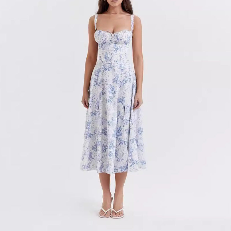 Maxi floral slip backless Dress eprolo