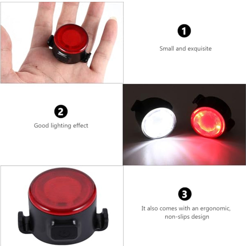 Red & White LED Bike Rechargeable Flashlight eprolo