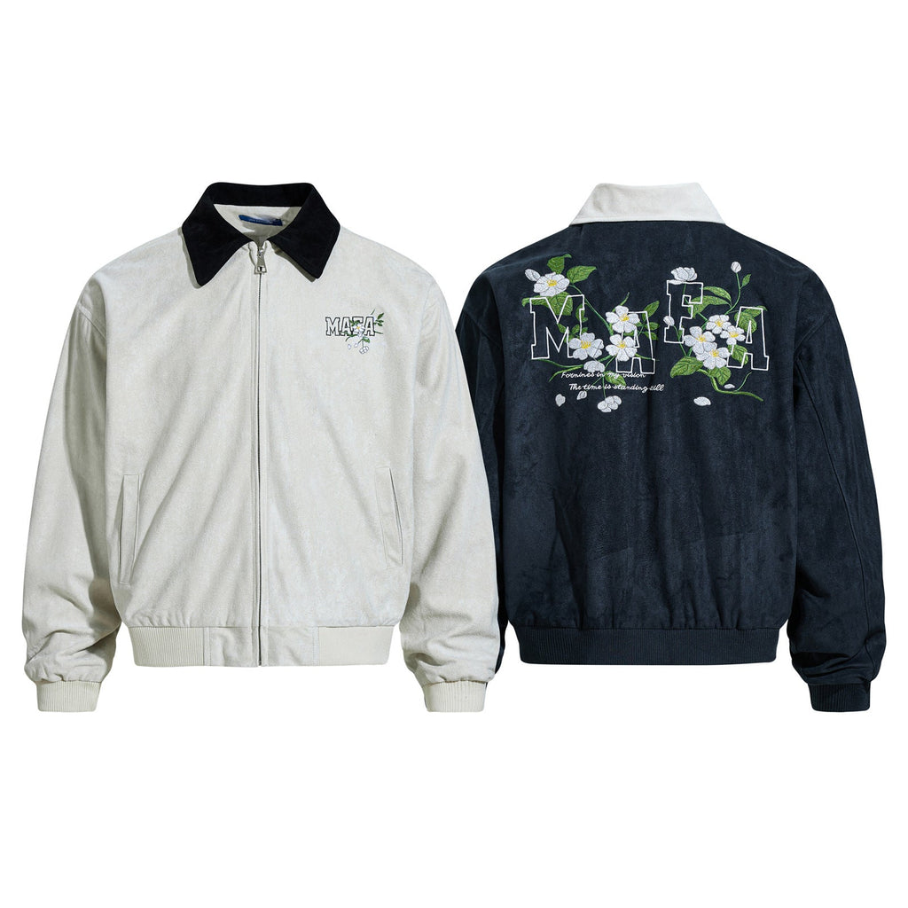 Men's Embroidery Suede Jacket eprolo