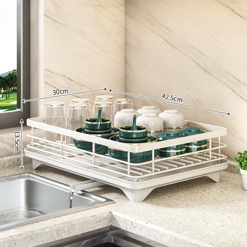 Dish Drying Rack with Adjustable Stainless Steel Organizer eprolo