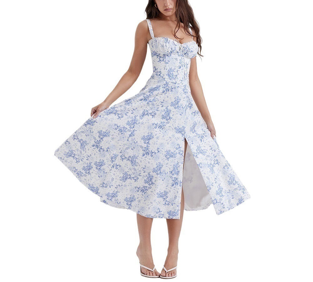 Maxi floral slip backless Dress eprolo